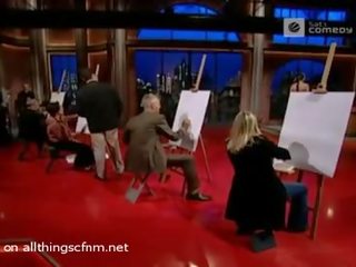 Oděná žena nahý mužské akt drawing - harald schmidt show