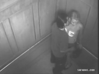 Couple have dirty video in elevator forgot there is a camera