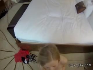 Blondie Gets Fondled And Sucks A Mean dick