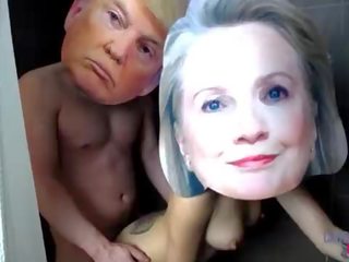 Donald trump 和 希拉里 clinton 实 名人 脏 电影 胶带 裸露 xxx